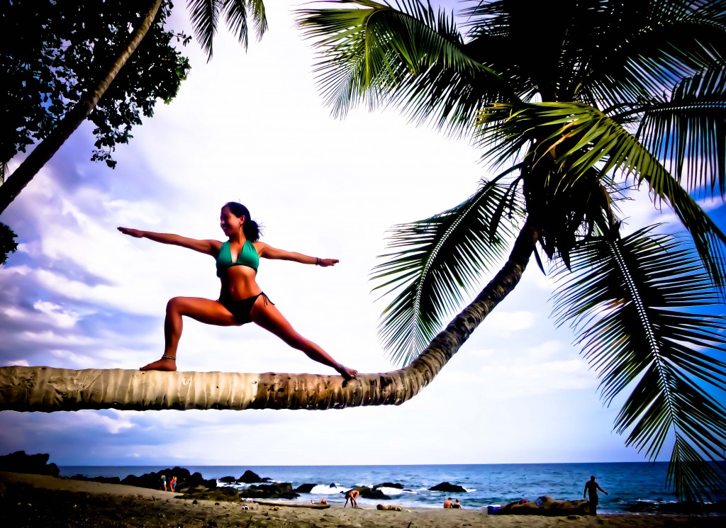 Slacklining when you haven't got your slackline handy