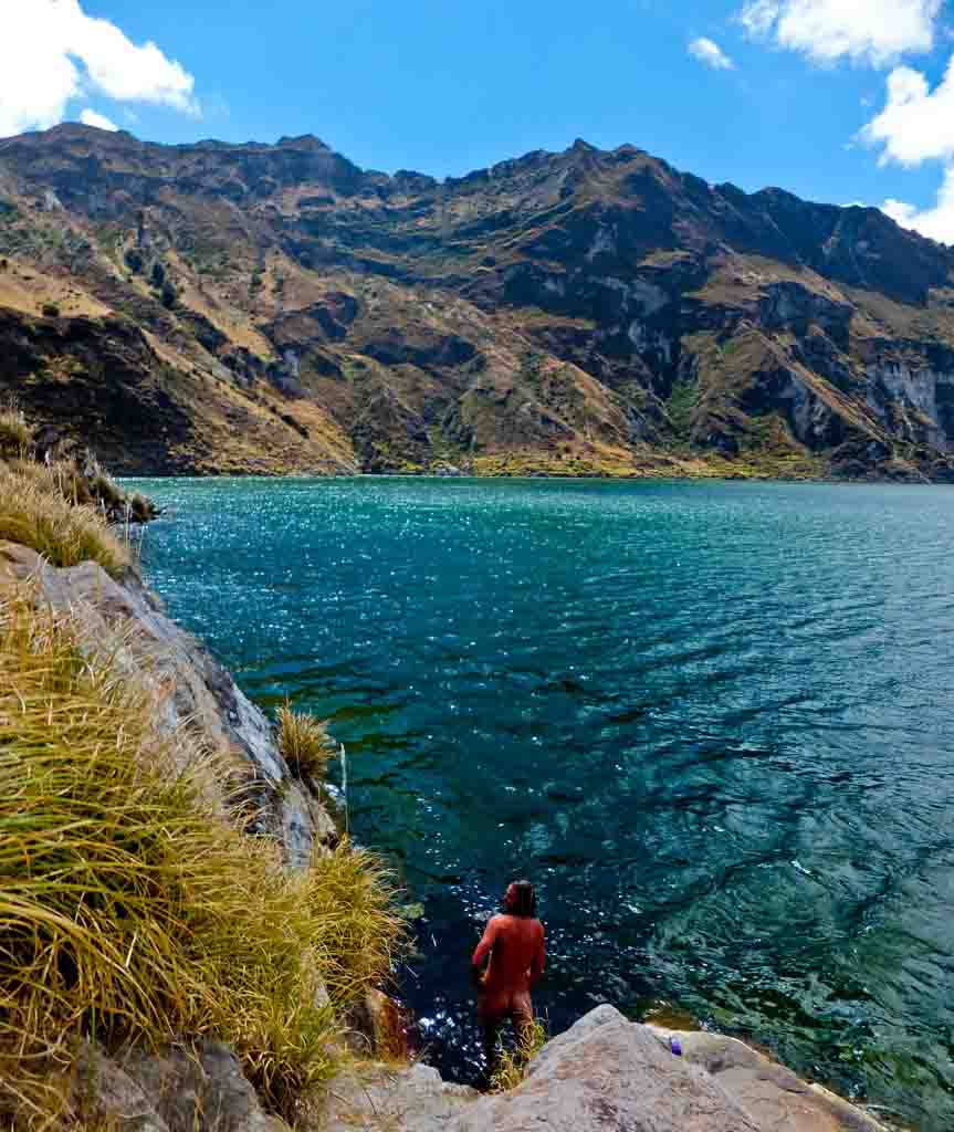 Brad in a Volcanic Crater Lake 