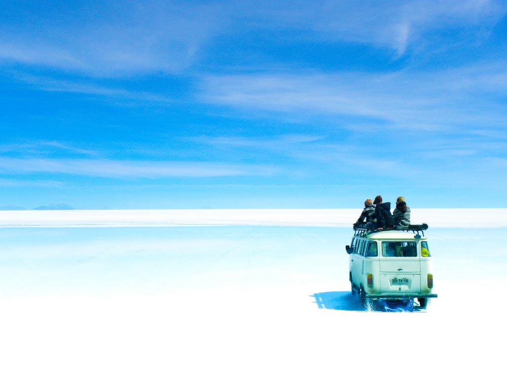 The world's largest salt flat, Bolivia