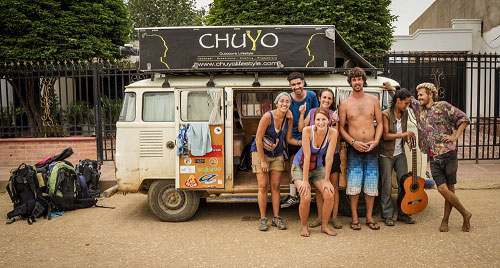 Argentina and French travelers we picked up in the Colombian desert