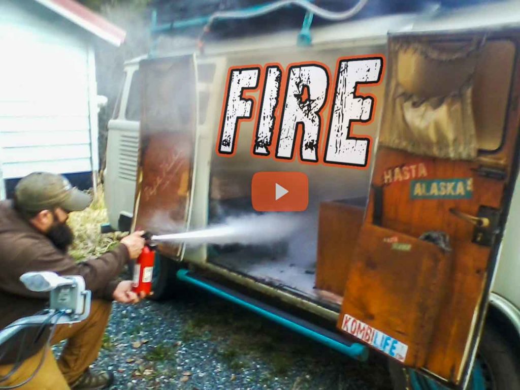 Fire in VW Bus