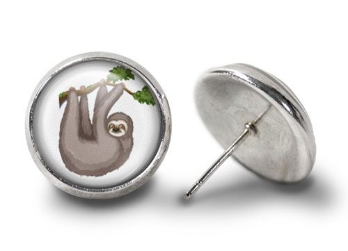 Sloth-Earrings-Silver