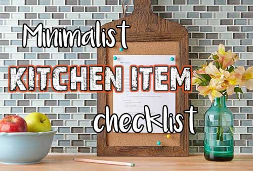 Minimalist item checklist