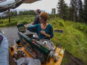 van life cooking