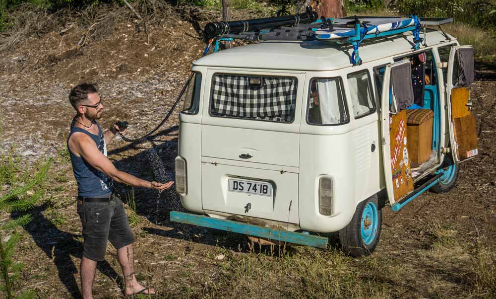 Diy Road Shower Solar Heated Van Life Tips And Hacks