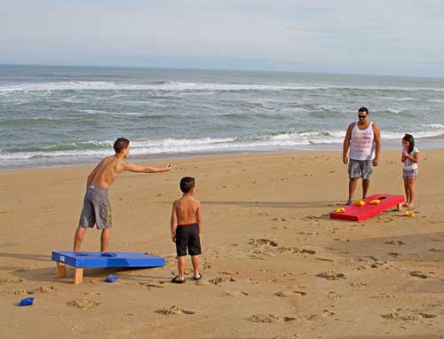 camping gift cornhole game